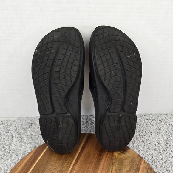 Oofos Ooahh Black Recovery Comfort Casual Daily Lifestyle Slide Sandals Mens 9 - Picture 9 of 13